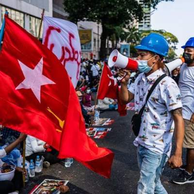 Myanmar Anti-Coup Protesters Target Chinese Embassy