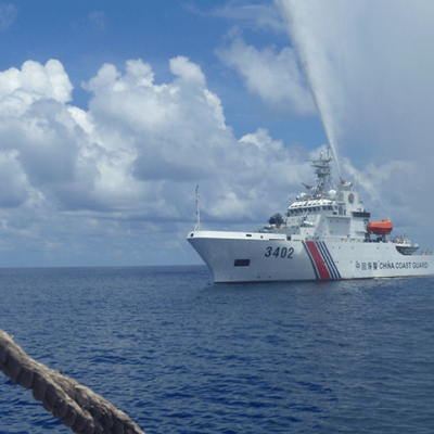 Chinese Vessels Invade Philippines, Bombard Local Boats with Water Cannon