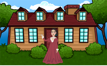 Abigail Adams Waving Background