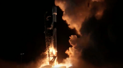 A SpaceX Falcon 9 lifts off from Cape Canaveral Dec. 2, carrying a total 50 satellites. Credit: SpaceX webcast