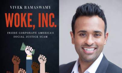 The cover of "Woke, Inc.: Inside Corporate America’s Social Justice Scam," by Vivek Ramaswamy