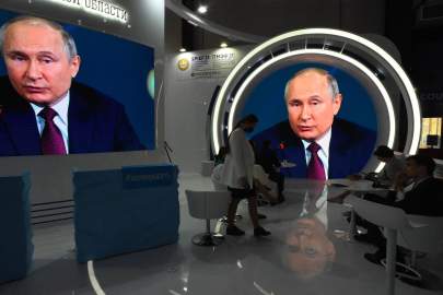 Russian President Vladimir Putin has defended the Kremlin’s pressure on social-media companies, citing a need to counter Western aggression. PHOTO: OLGA MALTSEVA/AGENCE FRANCE-PRESSE/GETTY IMAGES