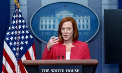 White House press secretary Jen Psaki speaks at a press briefing at the White House in Washingtonon Jan. 14, 2022. (Andrew Harnik/AP Photo)