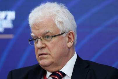 Vladimir Chizhov, permanent representative of the Russian Federation to the EU, attends a session of the St. Petersburg International Economic Forum (SPIEF) in Saint Petersburg, Russia, June 3, 2021. REUTERS/Evgenia Novozhenina/File PhotoREUTERS